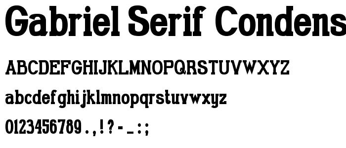 Gabriel Serif Condensed Bold police